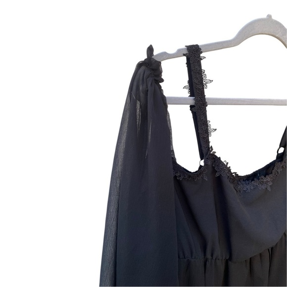 Bloomchic Curve Cold shoulder Sheer Dress I Size: 18-20 US - Picture 4 of 13